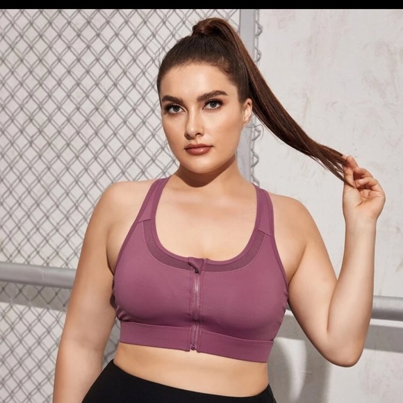 High Support Mesh Insert Racer Back Sports Bra